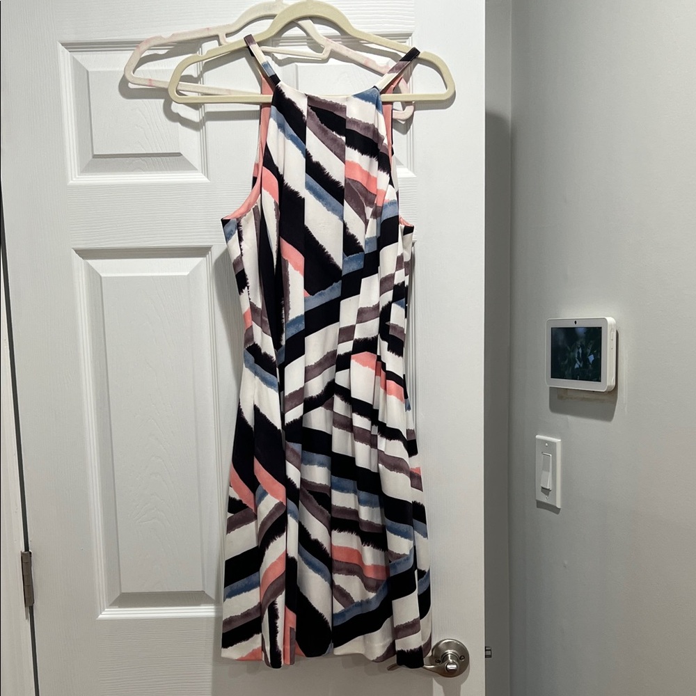 Vince Camuto Multicolor Striped Midi Dress